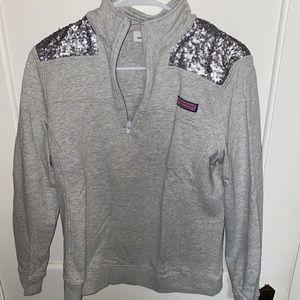 Gray Sequin Shep Shirt